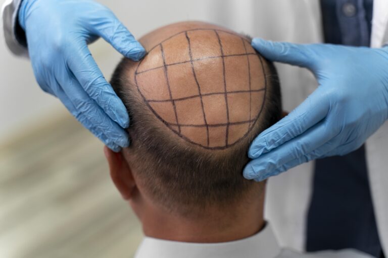male going through follicular unit extraction process (4)
